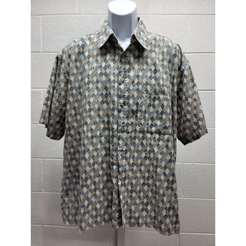 Vintage Pierre Cardin Shirt Mens XL Blue Button Up Designer